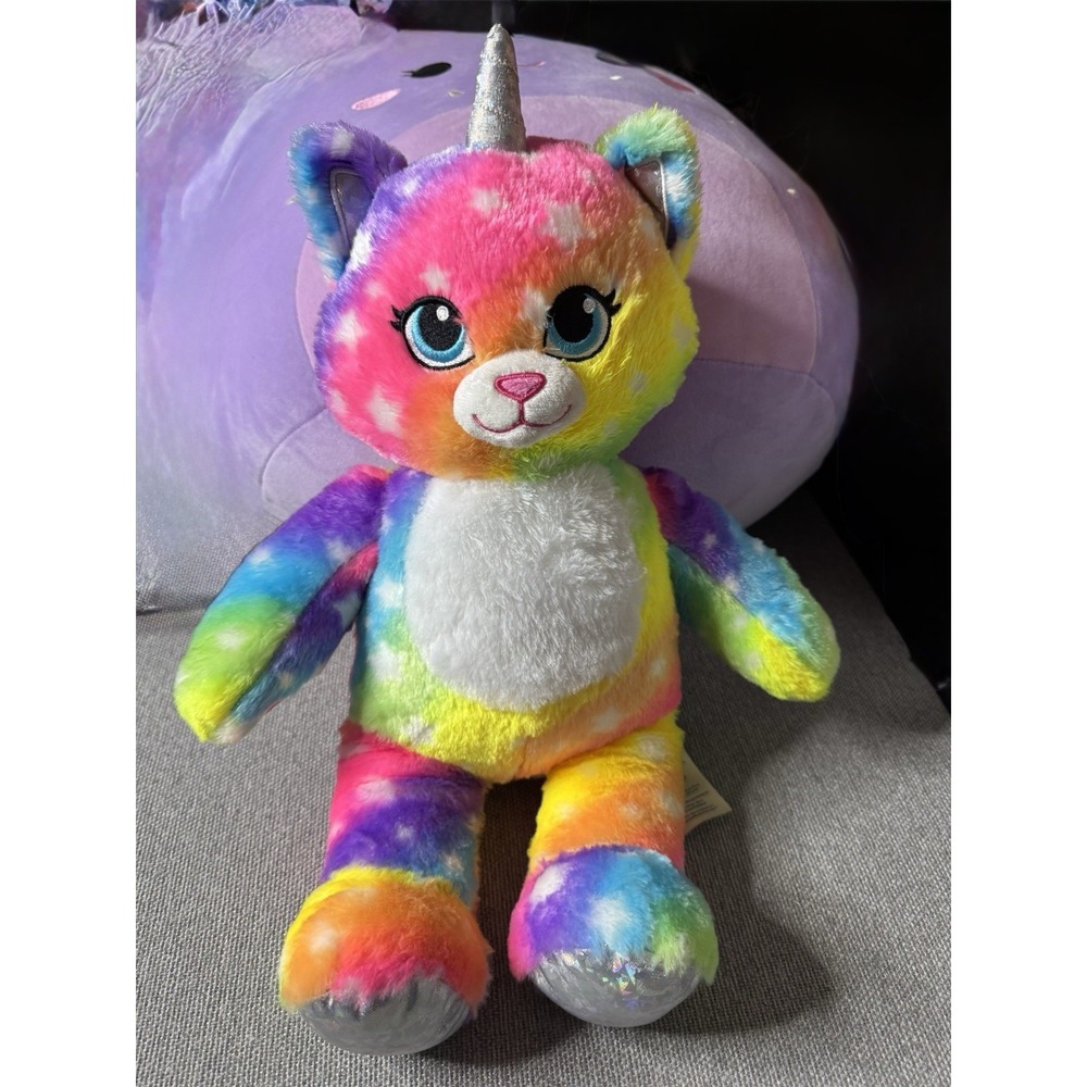 Build A Bear Workshop Rainbow Kittycorn Unicorn Kitty Plush With Stars